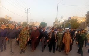 برگزاری مراسم پیاده روی جاماندگان اربعین در مسجدسلیمان