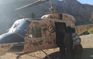 عملیات موفق اورژانس هوایی مسجدسلیمان برای نجات مصدوم سقوط از ارتفاع در ارتفاعات اندیکا