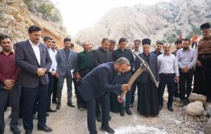 کلنگ زنی دو پروژه عمرانی در منطقه آرپناه لالی با پیگیری نماینده مردم در مجلس
